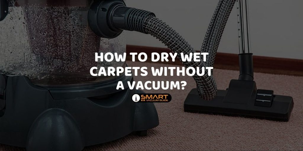 How to dry wet carpets without a vacuum?